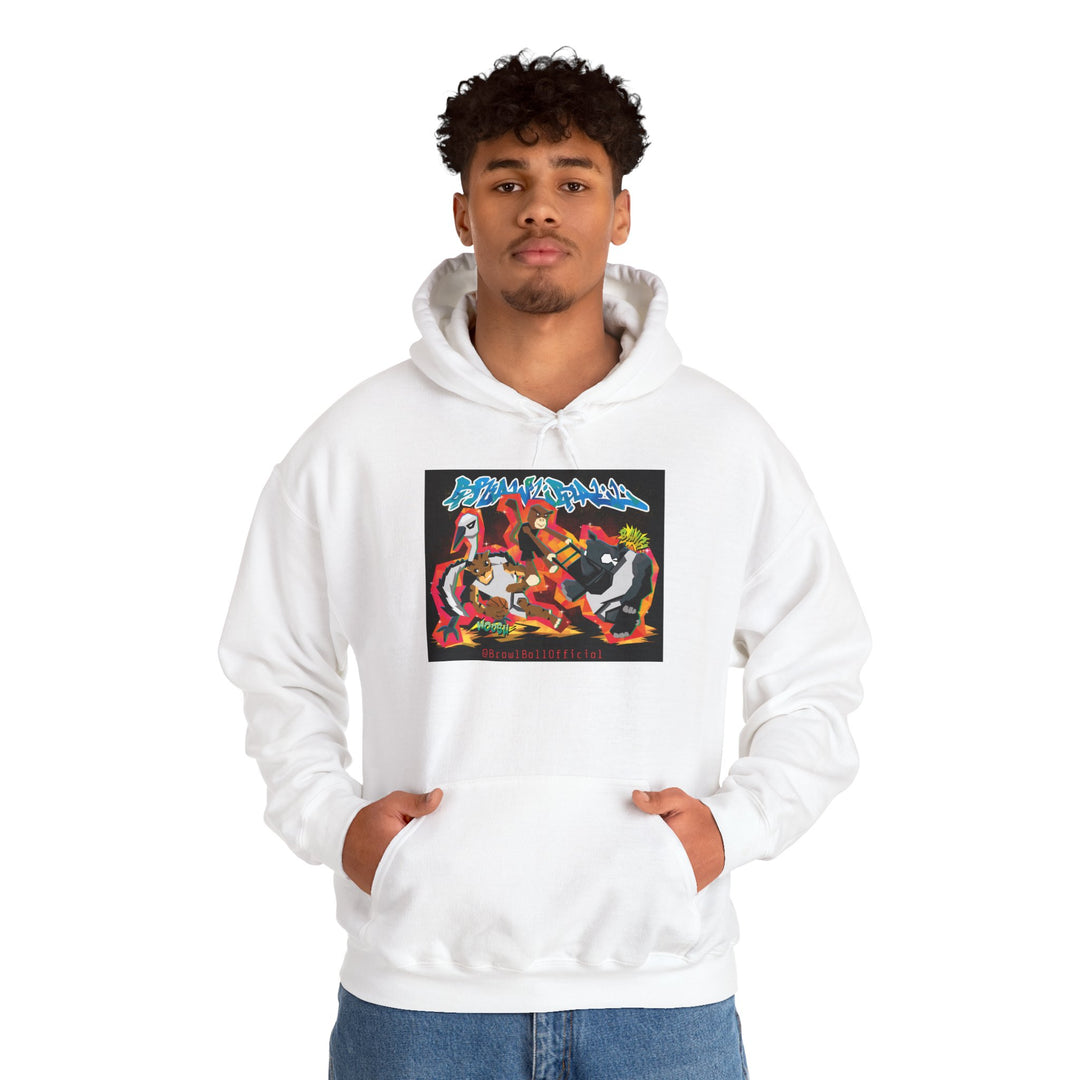 Brawl Ball x Dereliqa "Chaos" Hoodie - White